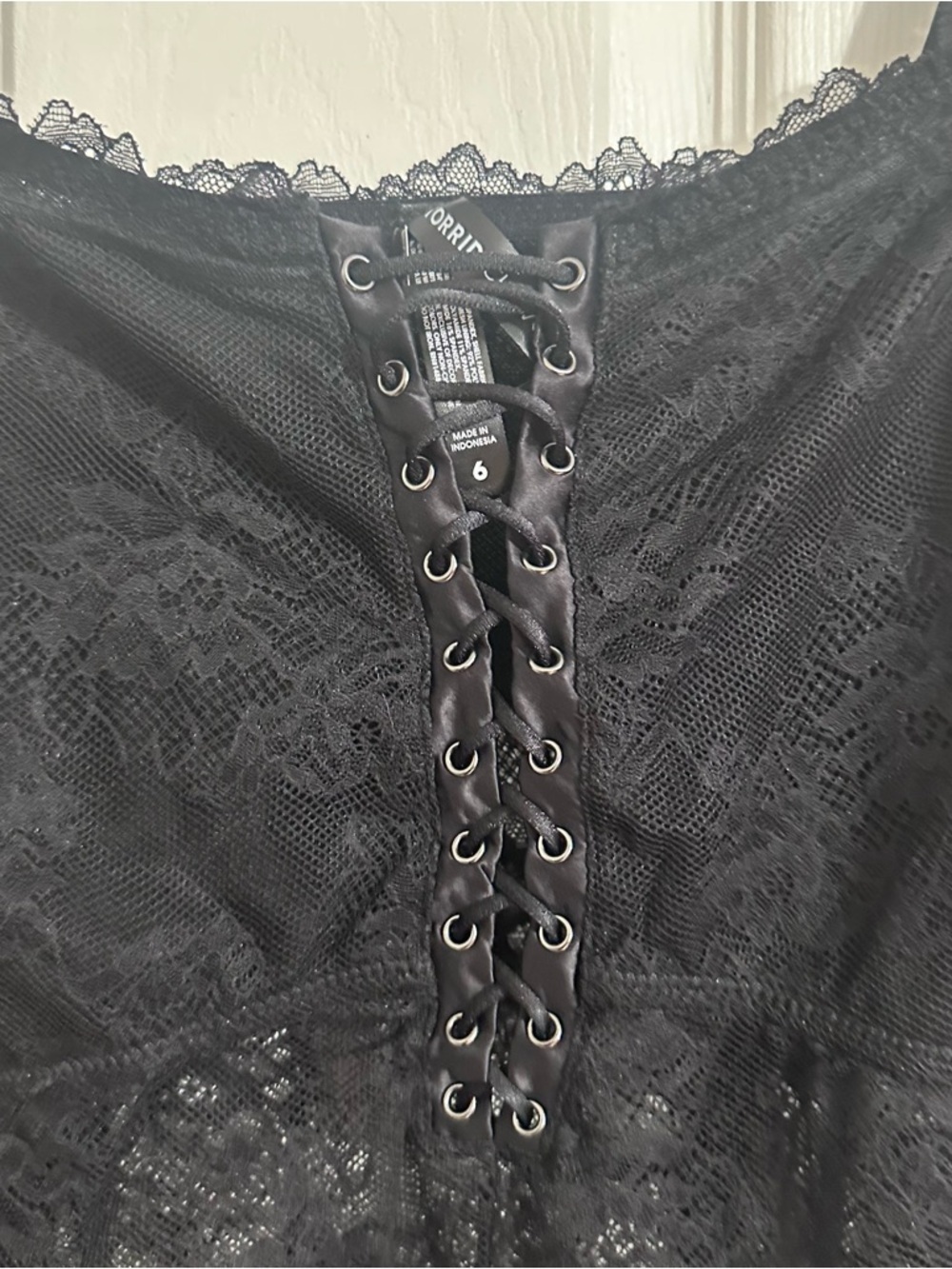 Torrid Curve Black Lace Underwire Bodysuit Size 6 Plus NWT Sexy Lingerie - Picture 8 of 13